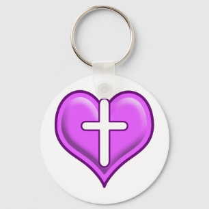 Crossed Hearts Logo Design Schlüsselanhänger