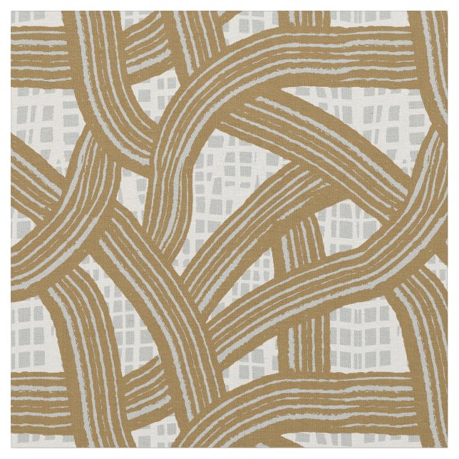 crossed lines maximalist texture soft brown blue stoff (Nahaufnahme)
