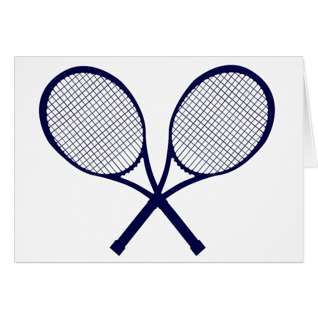 Crossed Rackets Silhouette (Vorderseite (Horizontal))