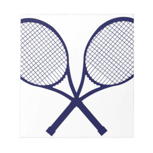 Crossed Rackets Silhouette Notizblock
