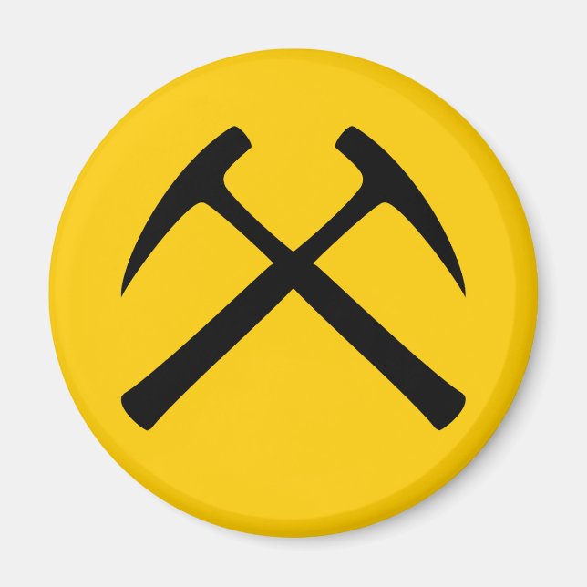 Crossed Rock Hammers Magnet (Vorne)