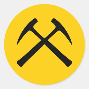 Crossed Rock Hammers Sticker