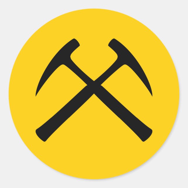 Crossed Rock Hammers Sticker (Vorderseite)