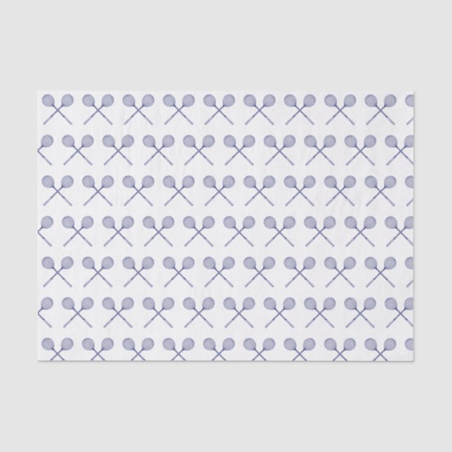 Crossed Squash Racquets Blue Seidenpapier (Vorderseite)