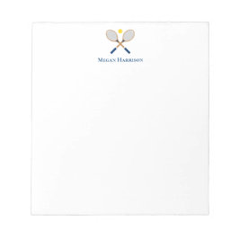 Crossed Tennis Racquets Notizblock