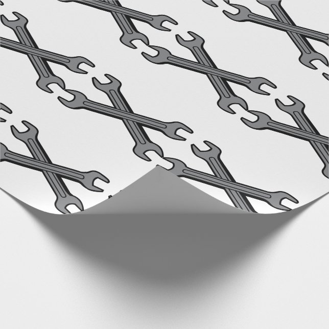 Crossed Wrenches Geschenkpapier (Ecke)