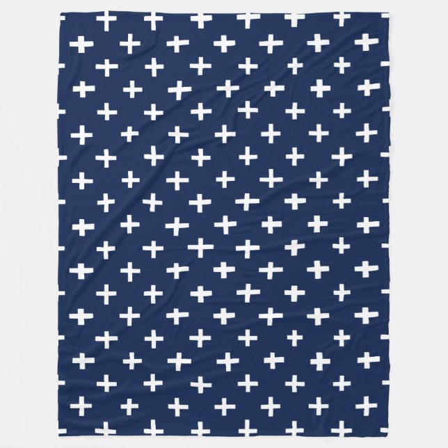 Crosses Pattern - Indizierungsstil Fleecedecke (Vorderseite)