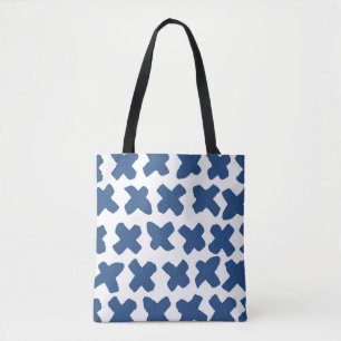 Crosses Shibori: Indigo Batik Muster