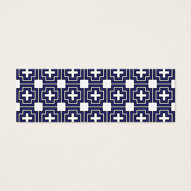 Crosses & Squares Blue - Lesezeichen (Vorderseite)