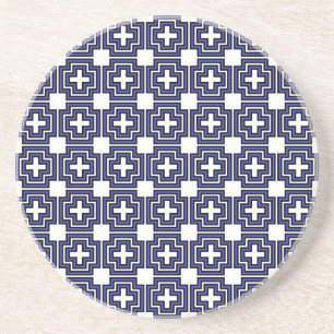 Crosses & Squares Blue - Untersetzer