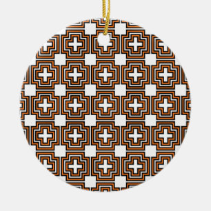 Crosses & Squares Orange - Ornamente