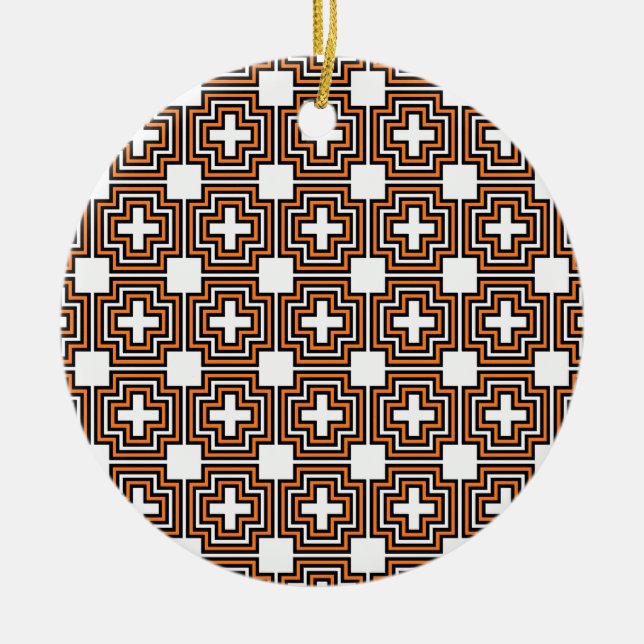Crosses & Squares Orange - Ornamente (Vorne)