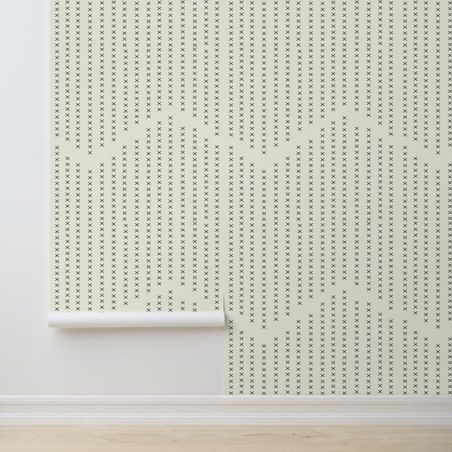 Crosses und ZigZag Negative Space Wallpaper Tapete (Anwendung)
