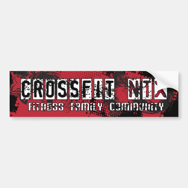 CrossFit NTX Autoaufkleber rot/Schwarzes (Vorne)