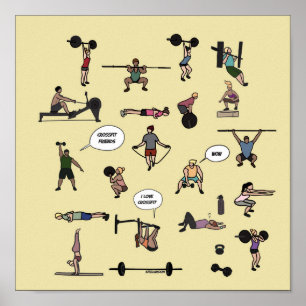 Crossfit, Poster für Freunde, Kreuzsitz
