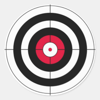 Crosshairs BullsEYTarget Runder Aufkleber