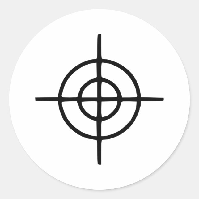 Crosshairs - Gun Runder Aufkleber (Vorderseite)