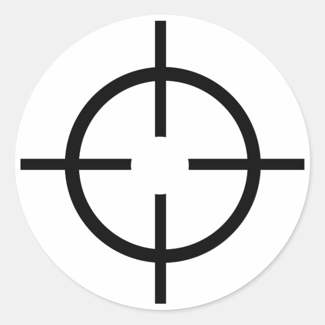 Crosshairs Runder Aufkleber (Vorderseite)