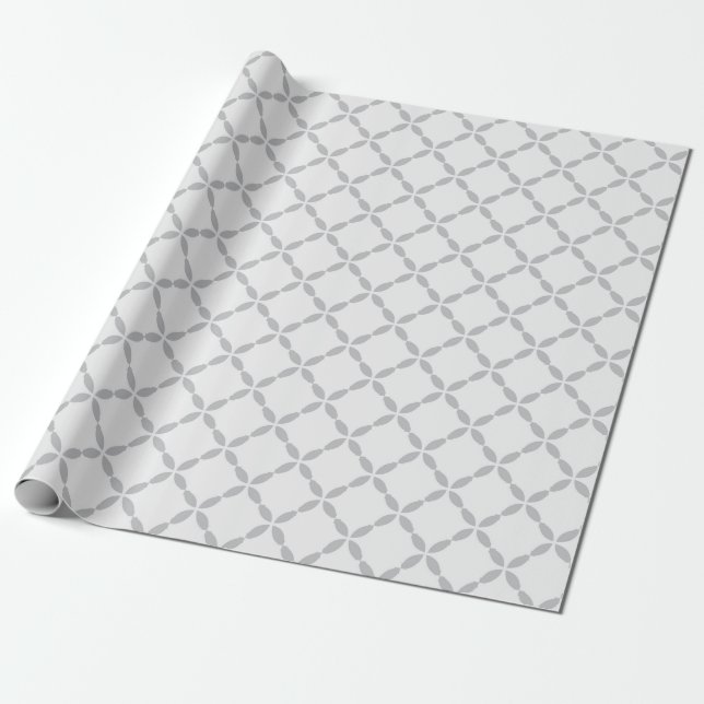 Crosshatch Grau Wrapping Paper Geschenkpapier (Ungerollt)