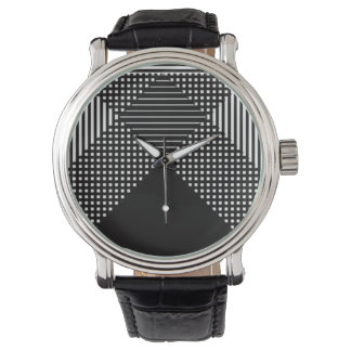 Crosshatch Op Art Armbanduhr