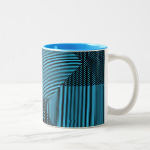 Crosshatch Op Art Zweifarbige Tasse