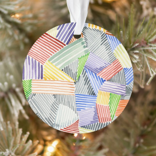 Crosshatch Quilt I Ornament (Baum)