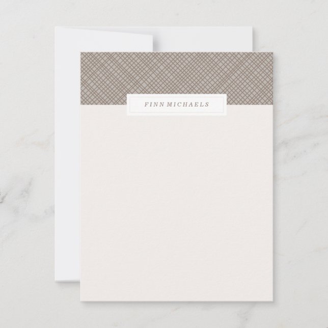 Crosshatch Stationery - Schokolade Mitteilungskarte (Vorderseite)