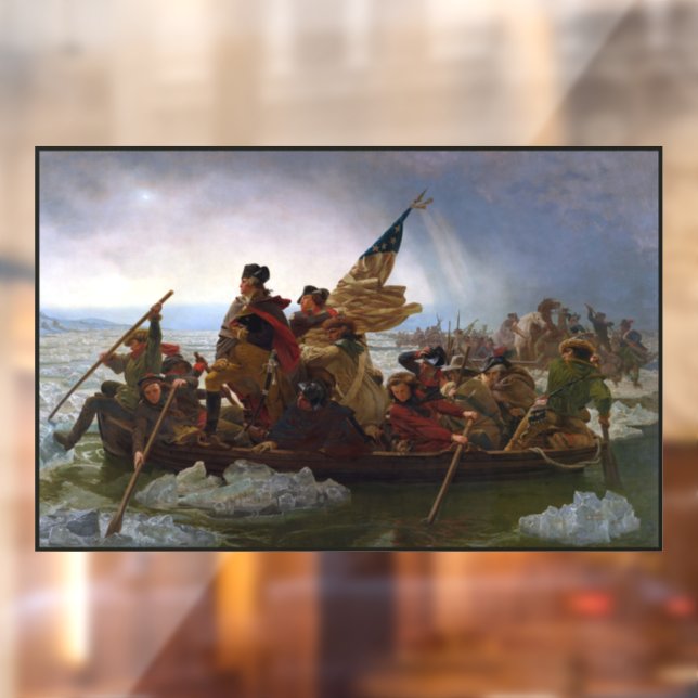 Crossing Delaware 1776: General George Washington Fensteraufkleber (Blatt 2)