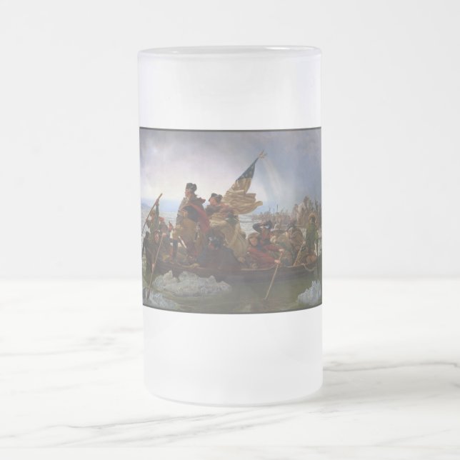 Crossing Delaware 1776: General George Washington Mattglas Bierglas (Mittel)