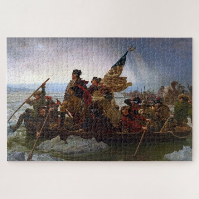 Crossing Delaware 1776: General George Washington Puzzle (Horizontal)