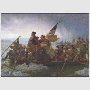 Crossing Delaware 1776: General George Washington Seidenpapier