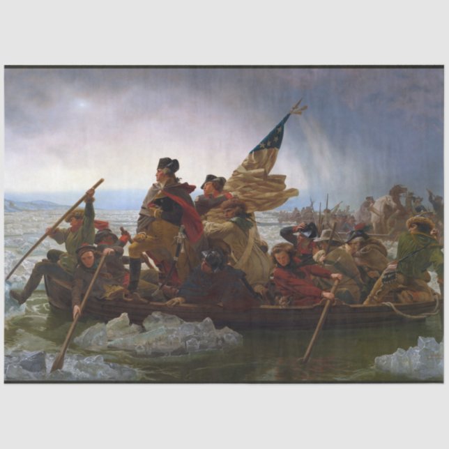 Crossing Delaware 1776: General George Washington Seidenpapier (Vorderseite)