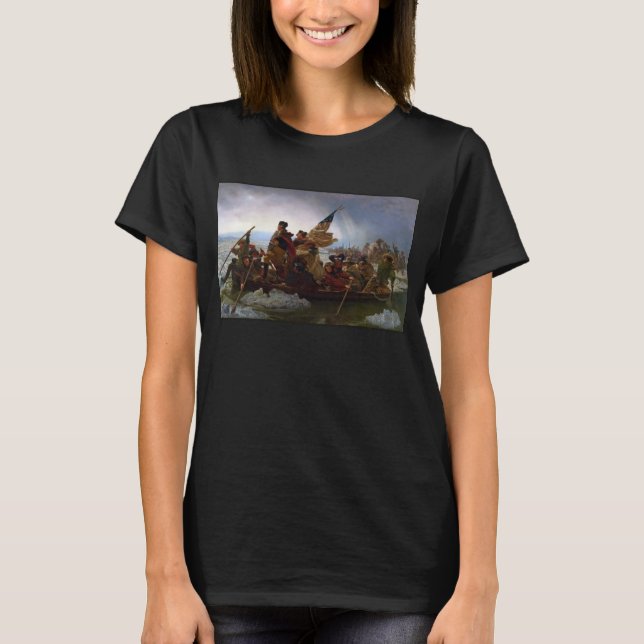 Crossing Delaware 1776: General George Washington T-Shirt (Vorderseite)