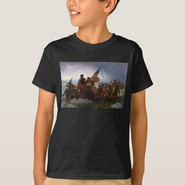 Crossing Delaware 1776: General George Washington T-Shirt (Vorderseite)