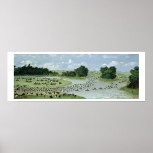 Crossing of the San Joaquin River, Paraguay, 1865 Poster