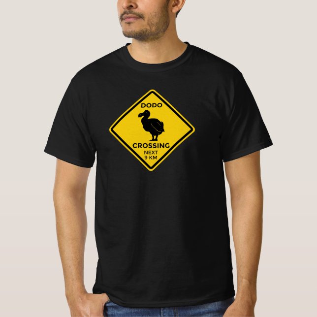 Crossing Road sign Dodo T-Shirt (Vorderseite)