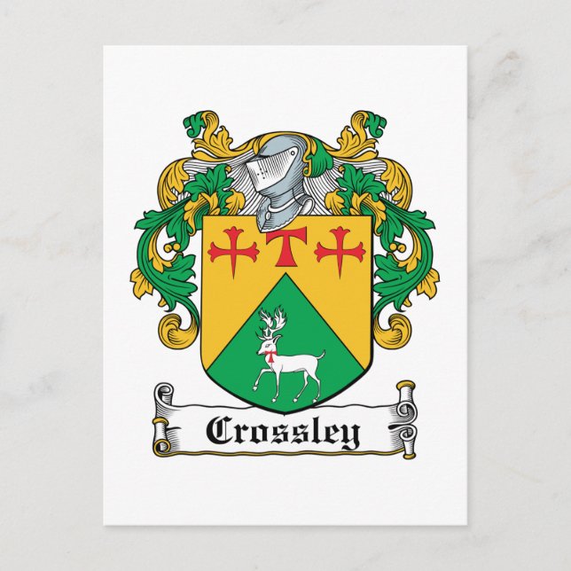 Crossley Familienwappen Postkarte (Vorderseite)