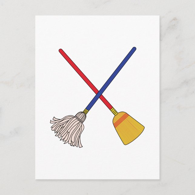 Crossmop & Broom Postkarte (Vorderseite)