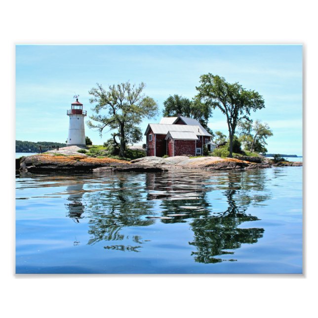 Crossover Island Lighthouse, New York Foto Print (Vorne)