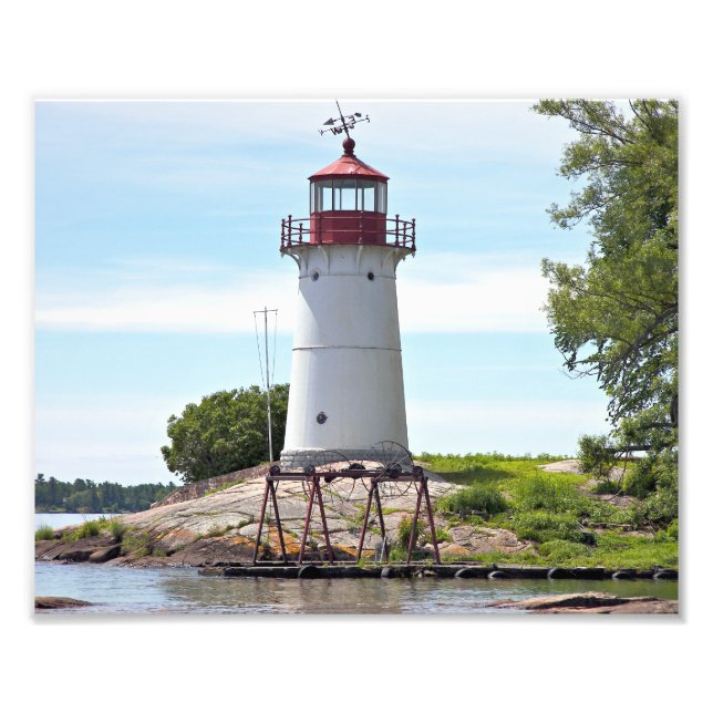 Crossover Island Lighthouse, New York Foto Print (Vorne)