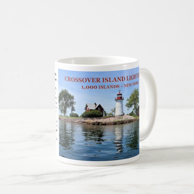 Crossover Island Lighthouse, New Yorker Tasse (VorderseiteRechts)