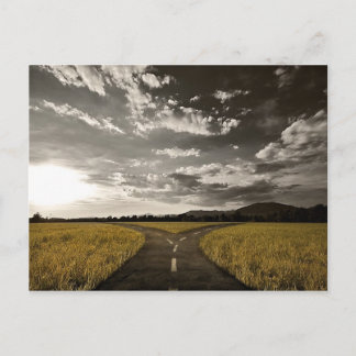 Crossroad-Bivio Postkarte