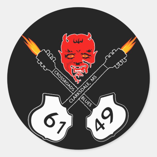 Crossroads Blues Devil Sticker (Vorderseite)