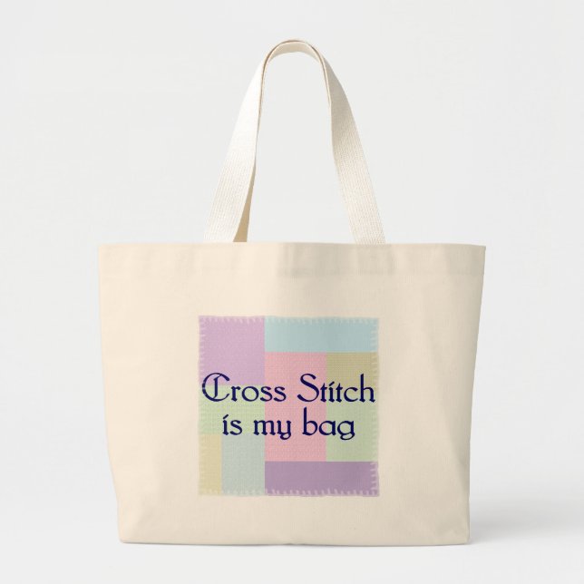 Crosstitch Taschen-Tasche Jumbo Stoffbeutel (Vorne)