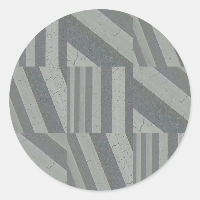 Crosswalk Collage Runder Aufkleber (Vorderseite)