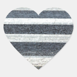 Crosswalk oder Zebra Crossing Herz-Aufkleber