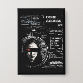 Crosswired - Techno-Brutalist Streetwear Design Button