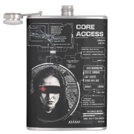 Crosswired - Techno-Brutalist Streetwear Design Flachmann