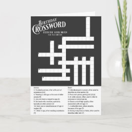Crossword Birthday Fun Karte