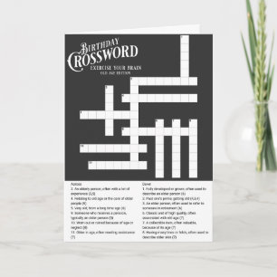 Crossword Birthday Fun Karte